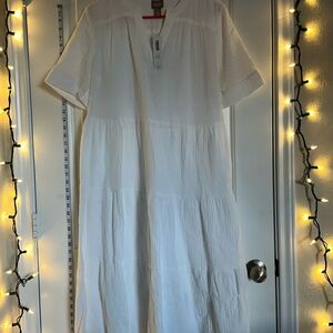 NWT -Elegant White Maxi Dress